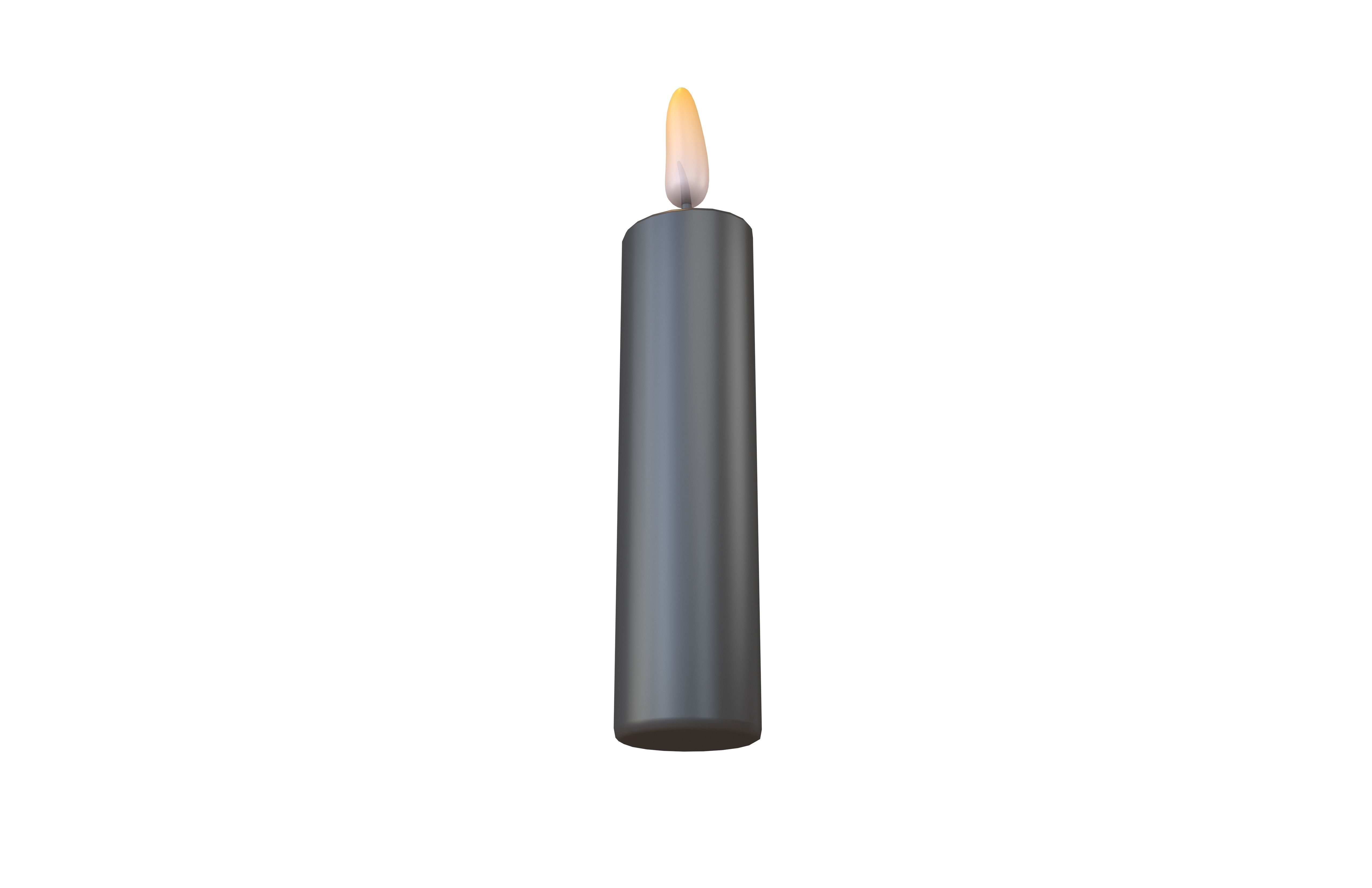 Cartoon Candle V1 004 Low-poly 3D model_3