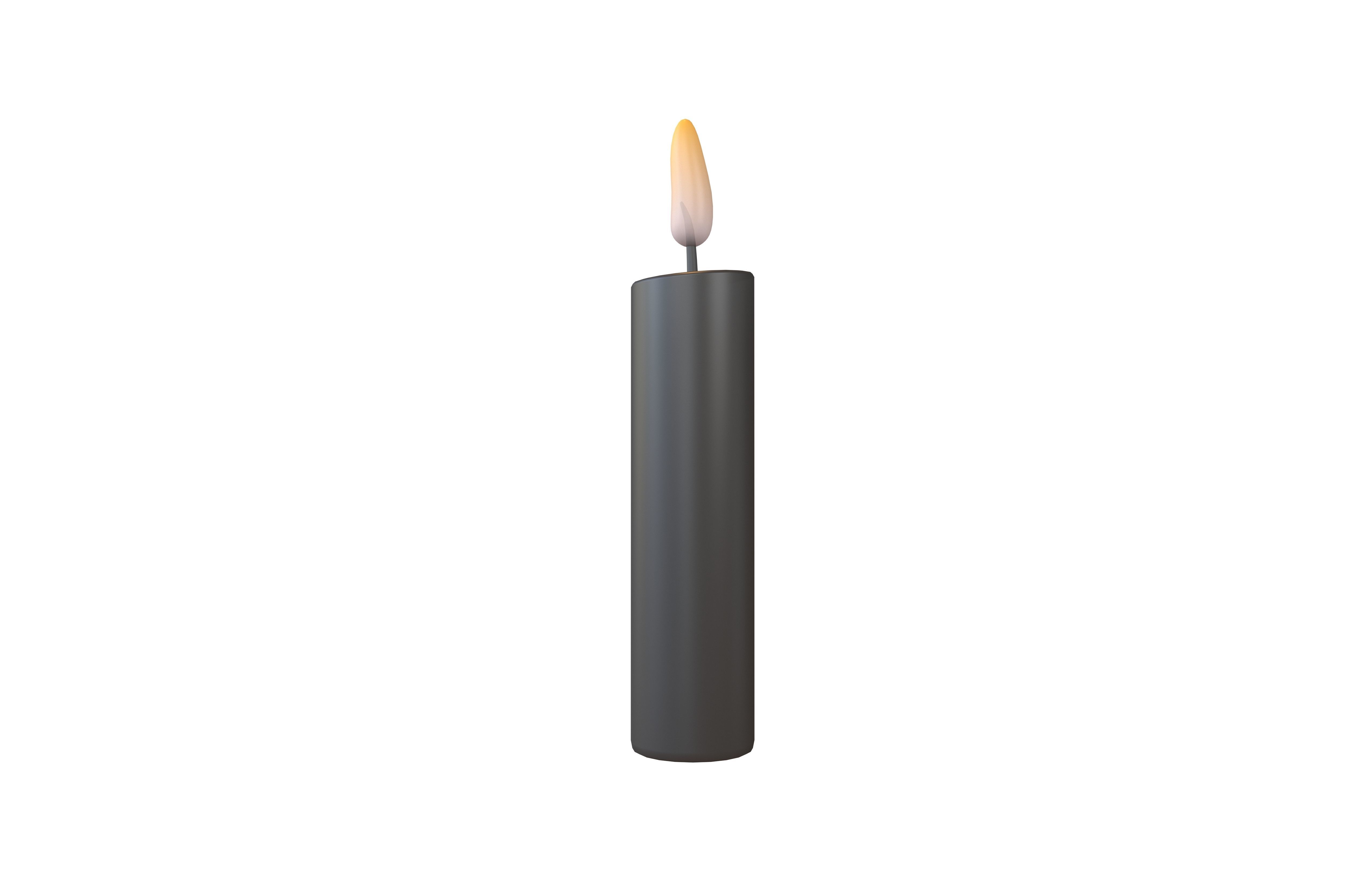 Cartoon Candle V1 004 Low-poly 3D model_1