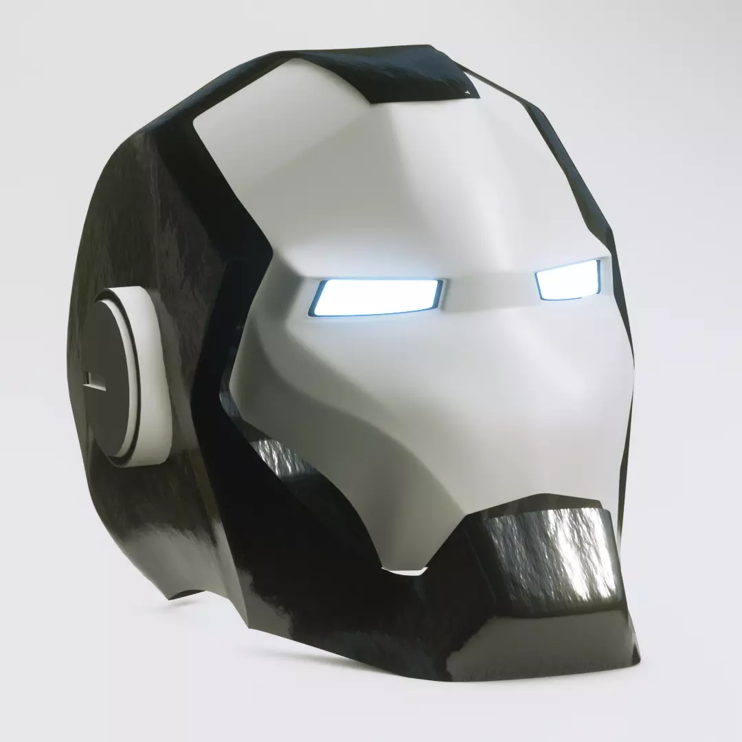 Iron Man Helmet  Low-poly 3D model_0