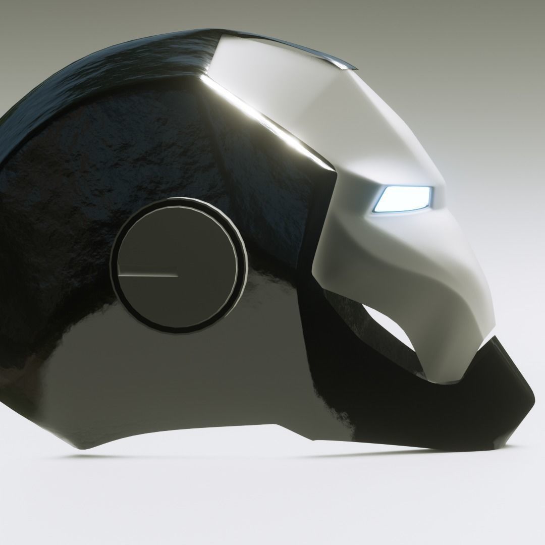 Iron Man Helmet  Low-poly 3D model_1