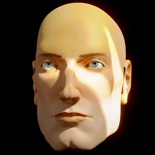 Modified Scott - Realistic Male Human Head 3D Model  3D model_1