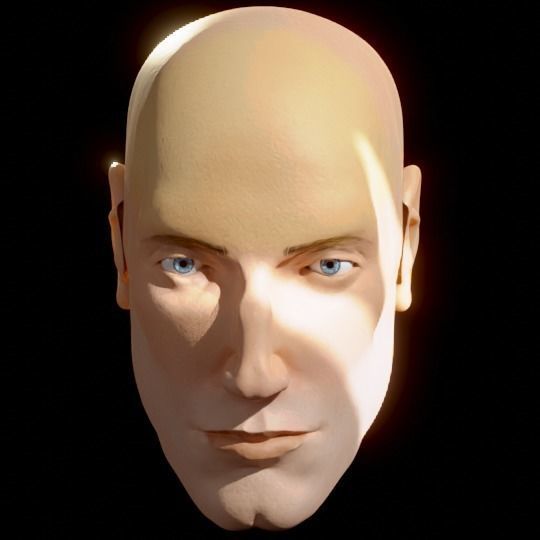 Modified Scott - Realistic Male Human Head 3D Model  3D model_3