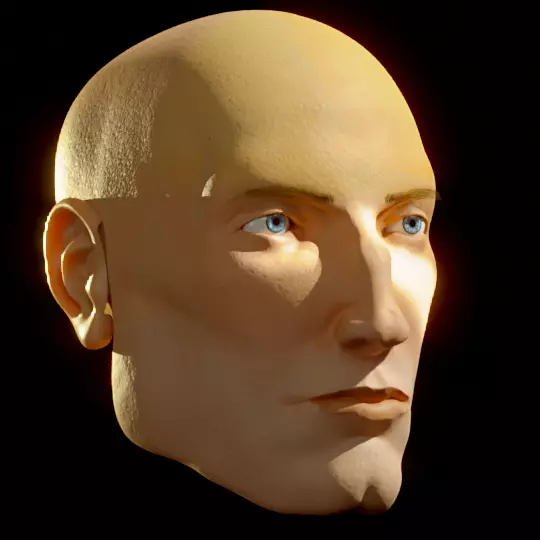 Modified Scott - Realistic Male Human Head 3D Model  3D model_0
