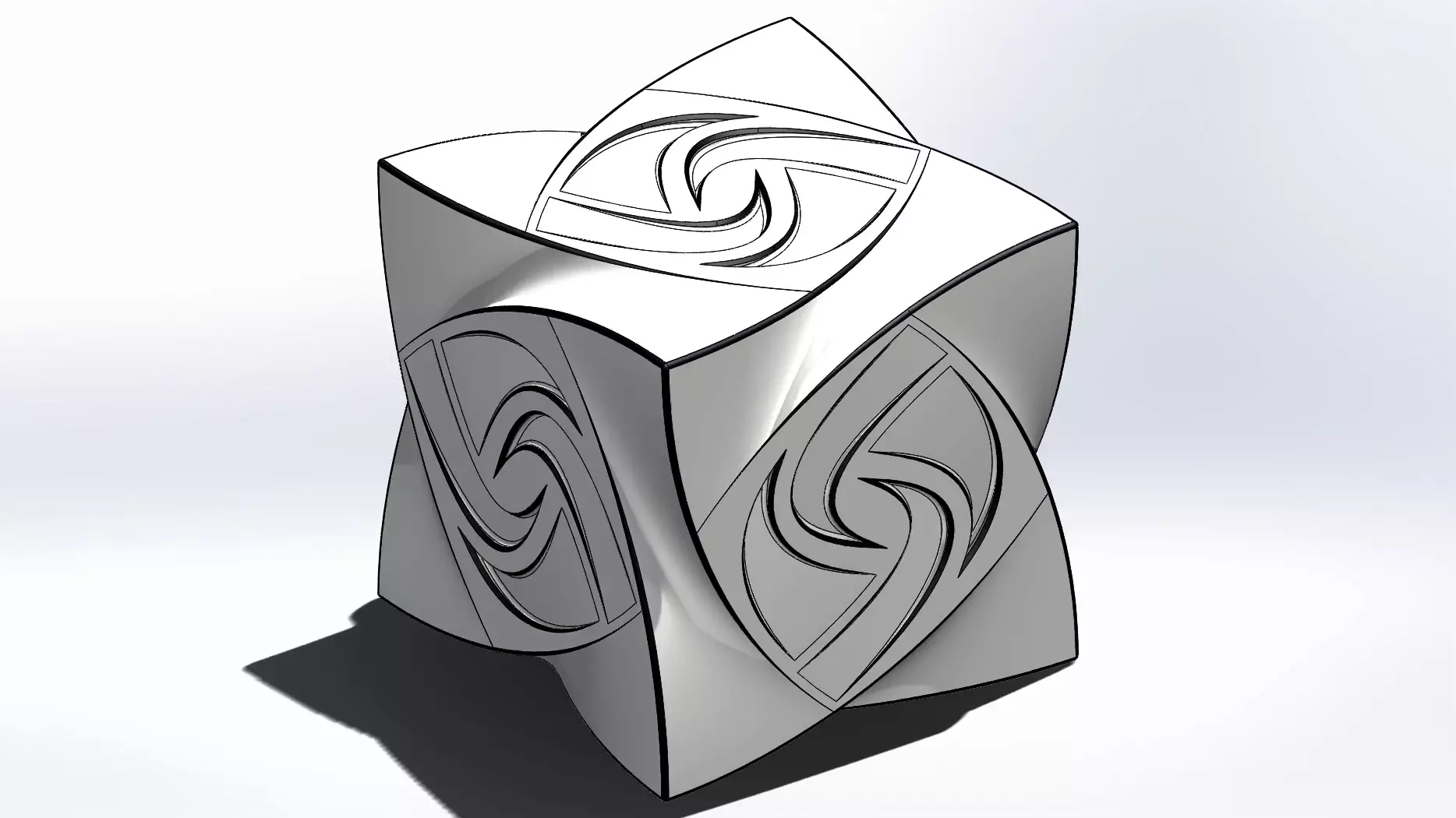 Complex Cube Design 3D print model_0