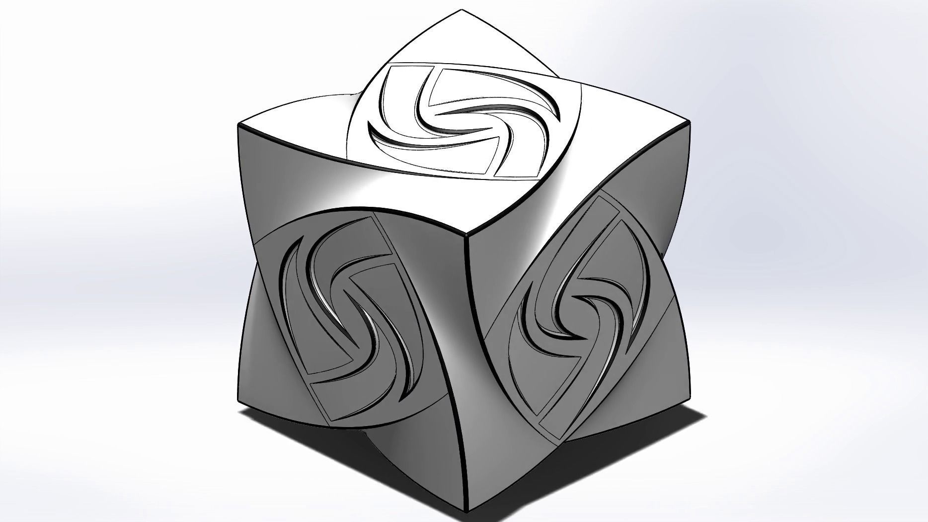 Complex Cube Design 3D print model_2