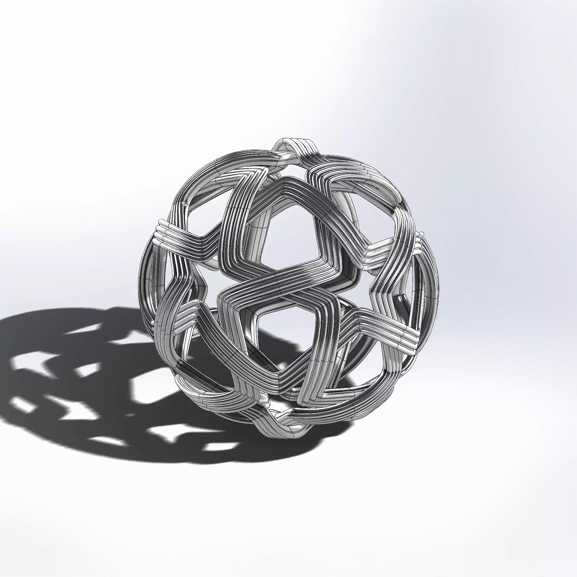 Complex Woven Ball 3D print model_0