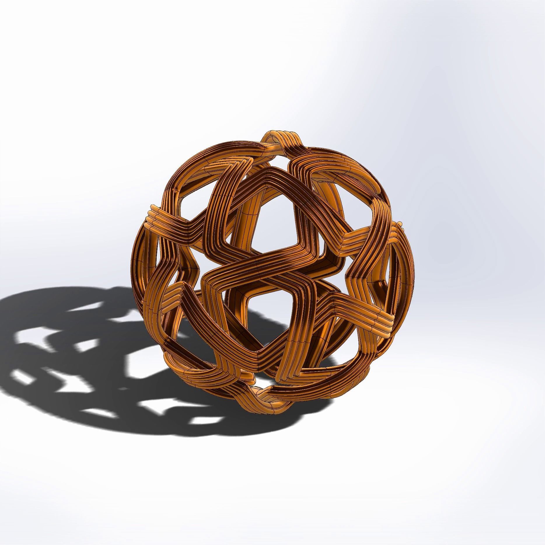 Complex Woven Ball 3D print model_1
