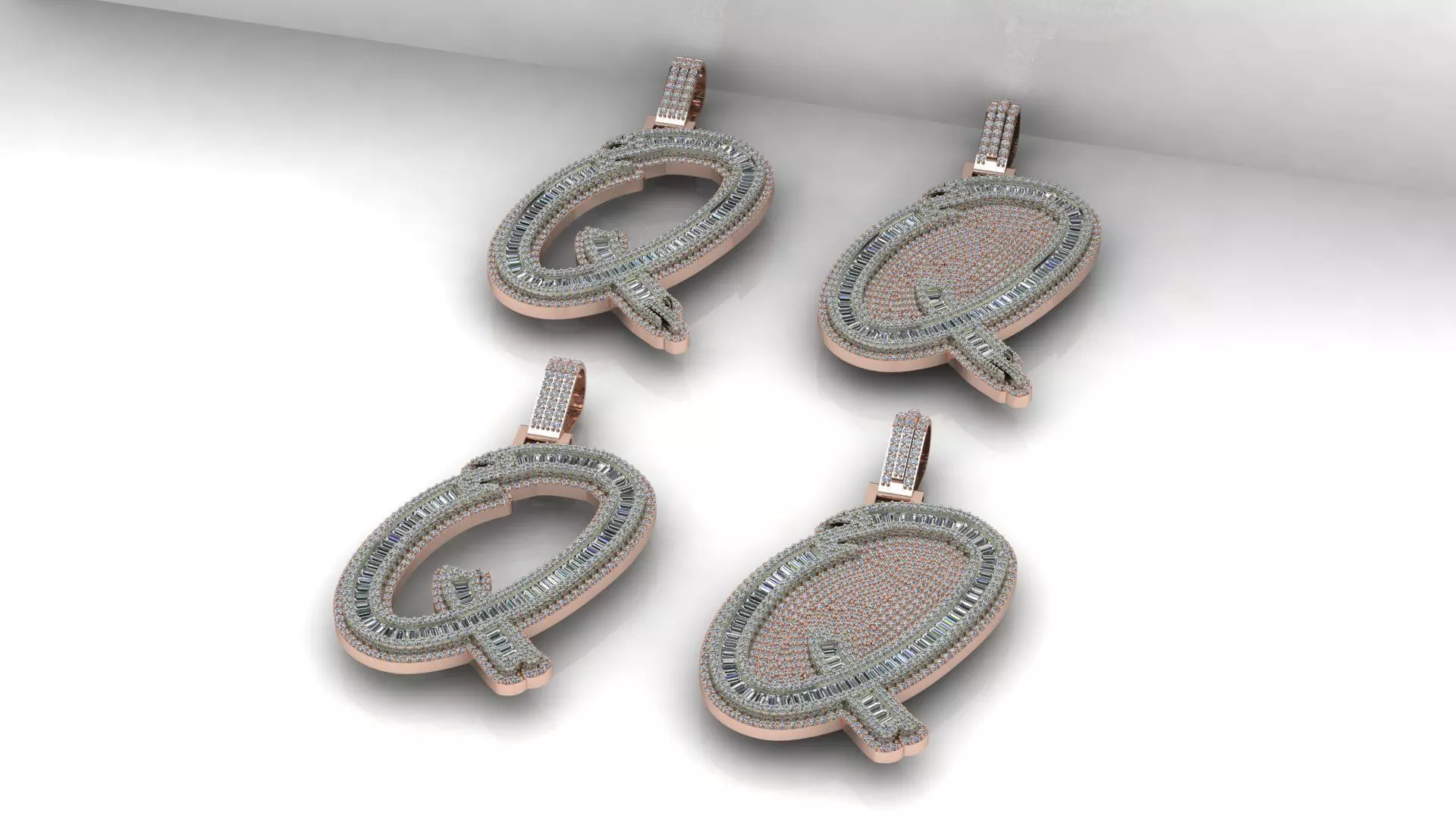 Q Custom Pendant 3D print model