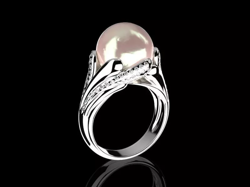 Ring Pearl 3D print model_0