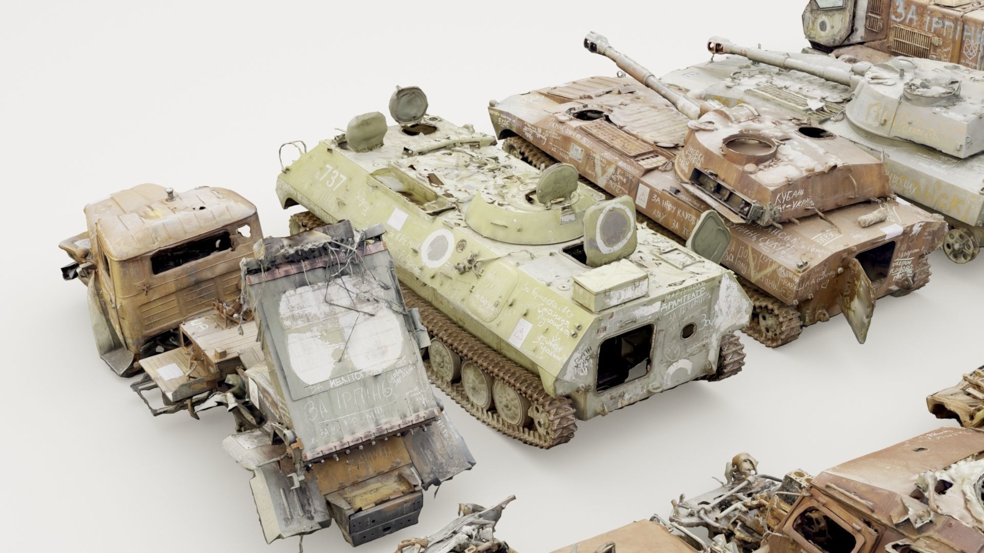 Destroyed russian armored vehicles Vol2 3D model_30