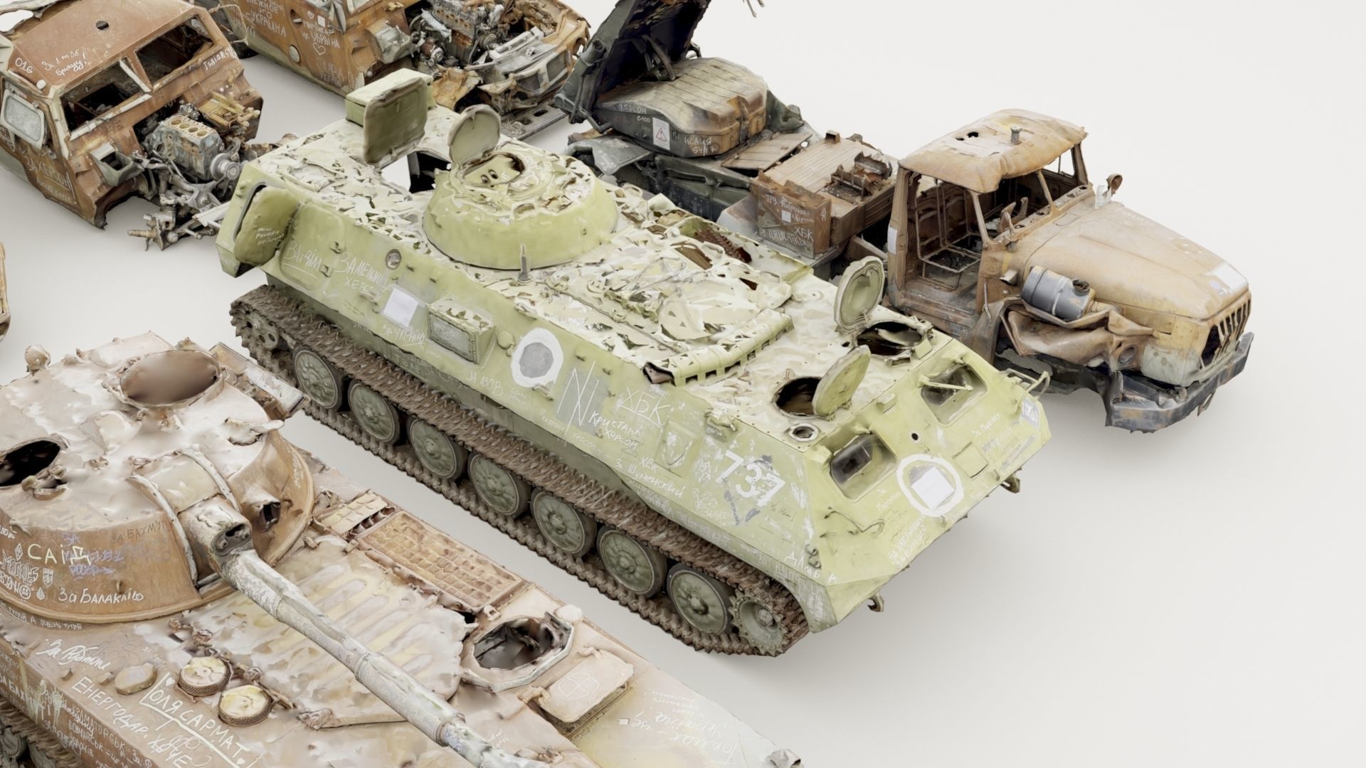Destroyed russian armored vehicles Vol2 3D model_21