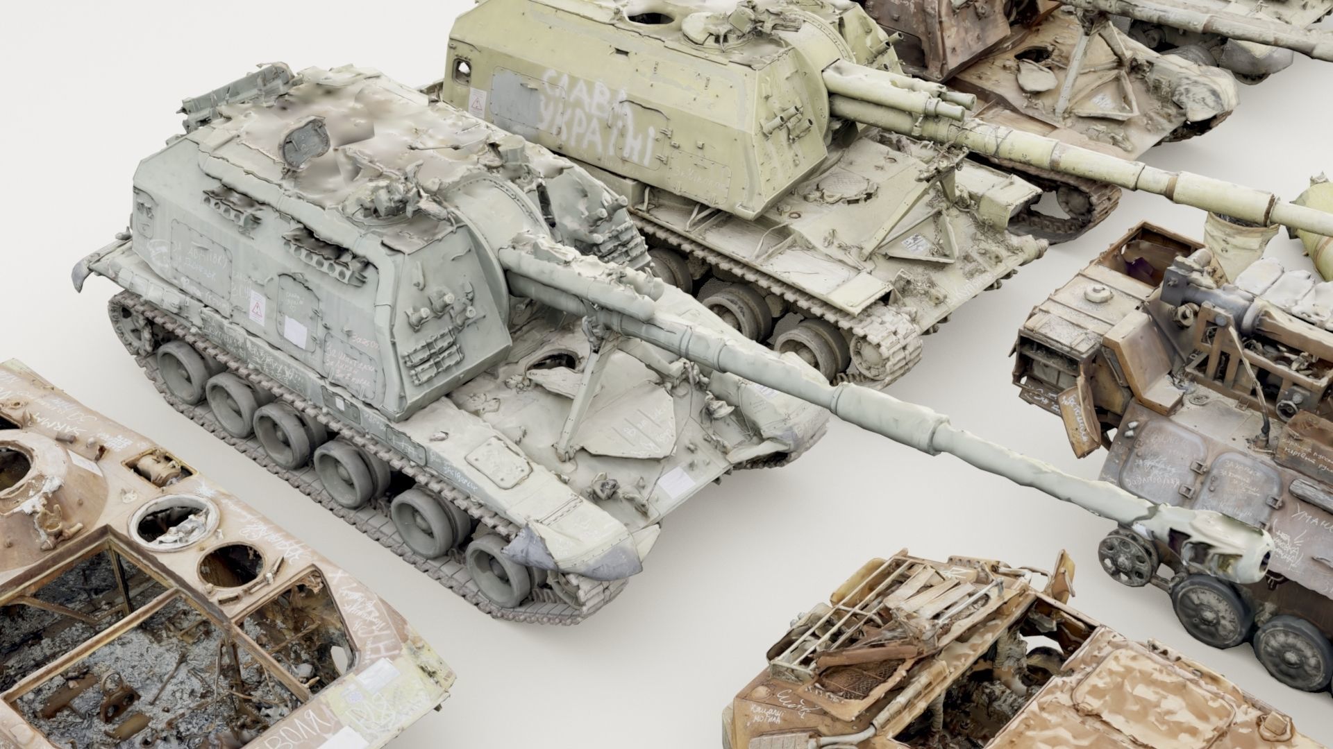 Destroyed russian armored vehicles Vol2 3D model_6