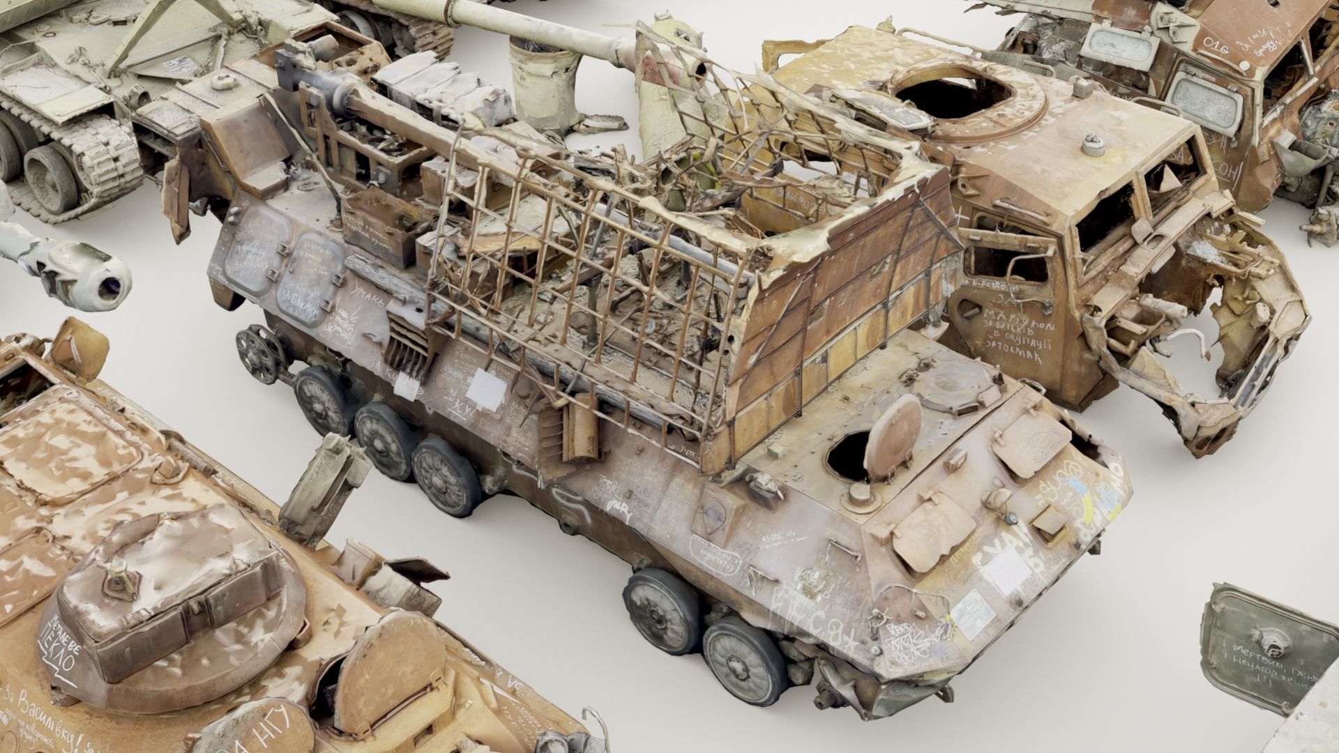 Destroyed russian armored vehicles Vol2 3D model_3