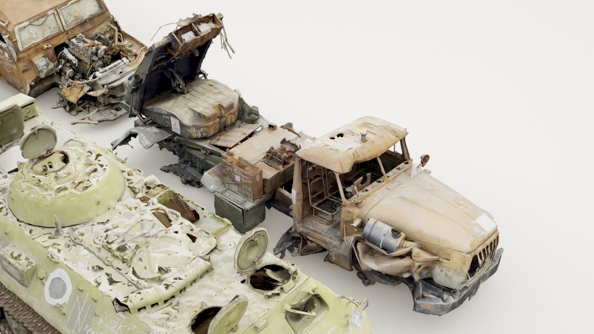 Destroyed russian armored vehicles Vol2 3D model_15