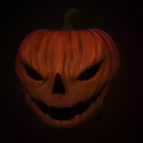 Pumpskin Head Low-poly 3D model