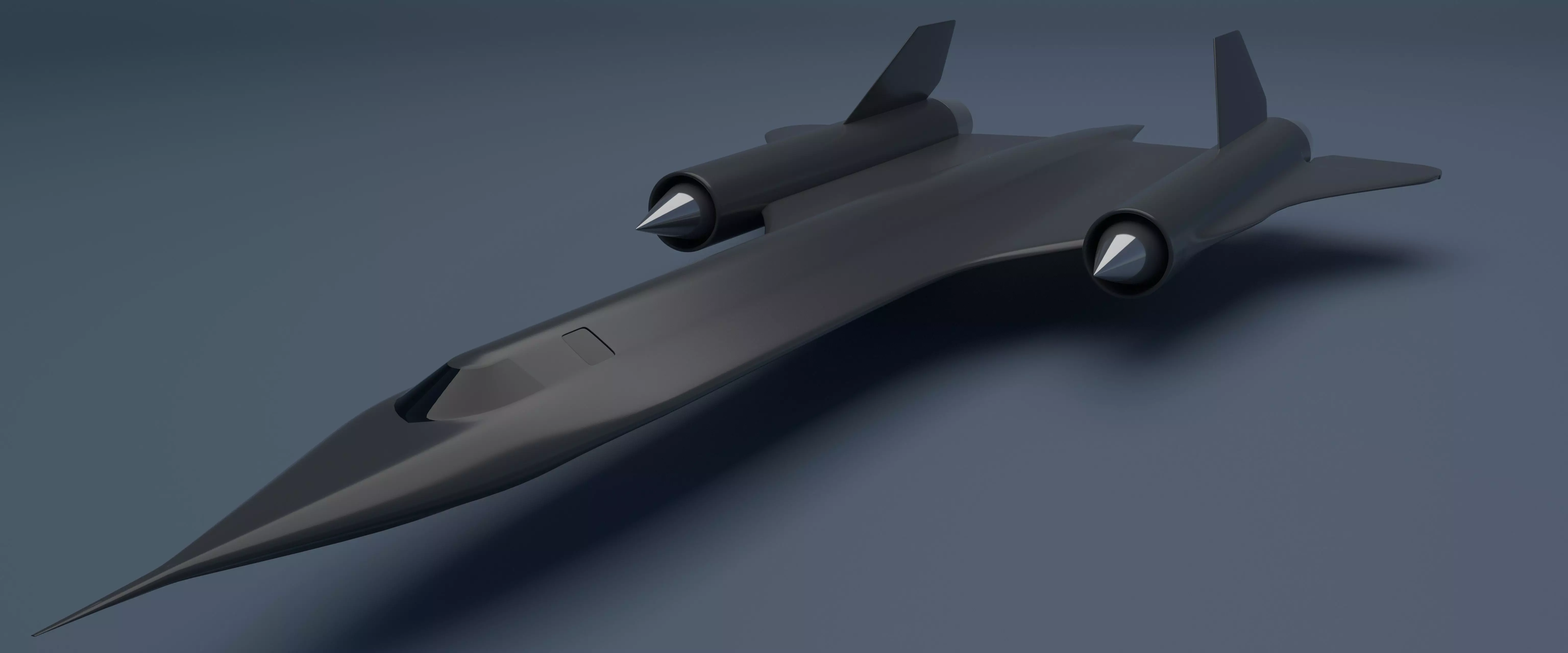 Sleek Futuristic Jet 3D model_0