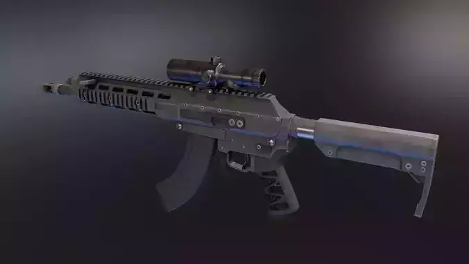 Arak21 MK47 Rifle Low-poly 3D model