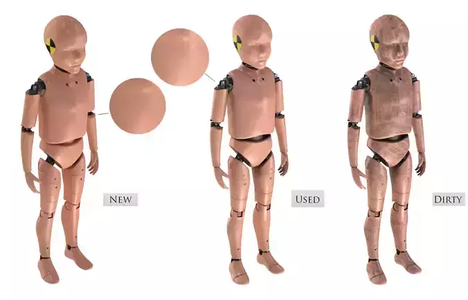 Child Crash Test Dummy -  3 Texture Sets in 1 3D model