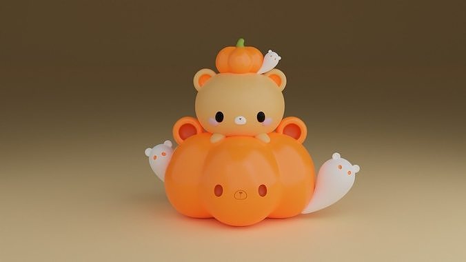 halloween pumpkin 3D print model