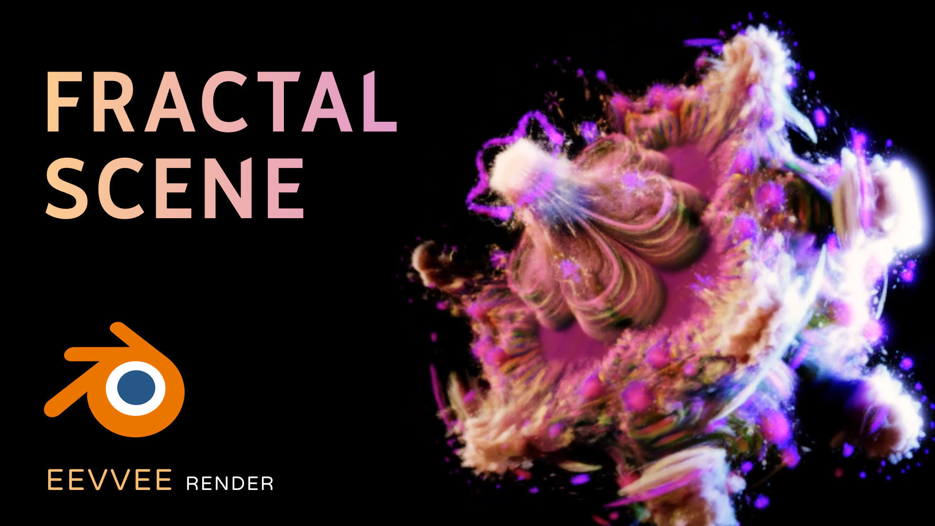 Blender 3D Fractal scene Eevvee render 3D model_4