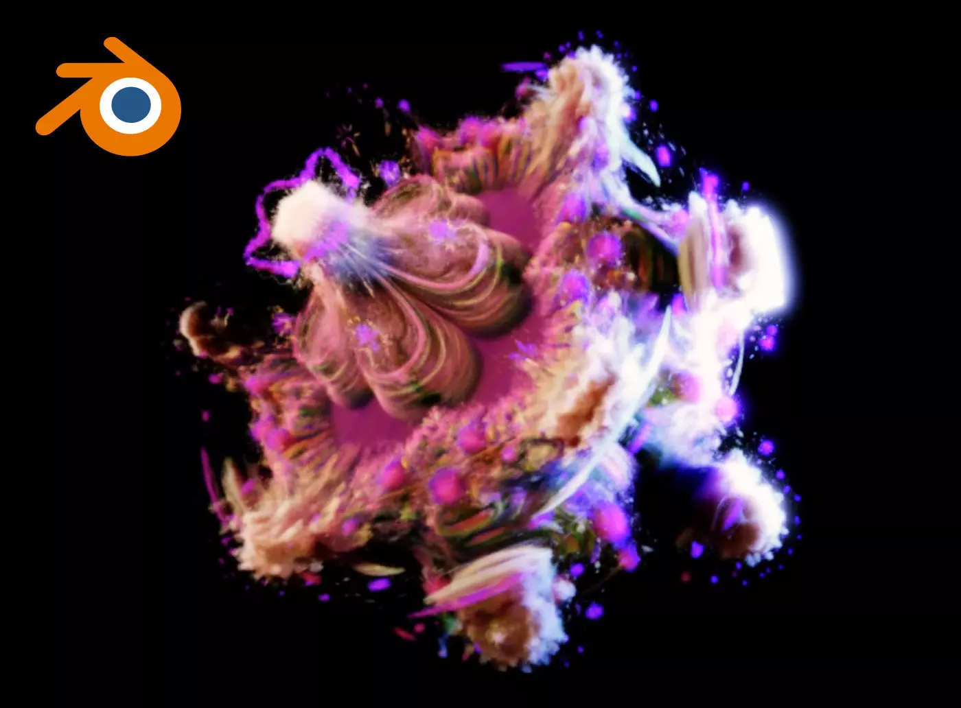 Blender 3D Fractal scene Eevvee render 3D model_0