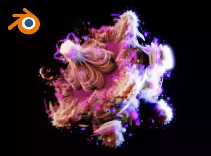 Blender 3D Fractal scene Eevvee render