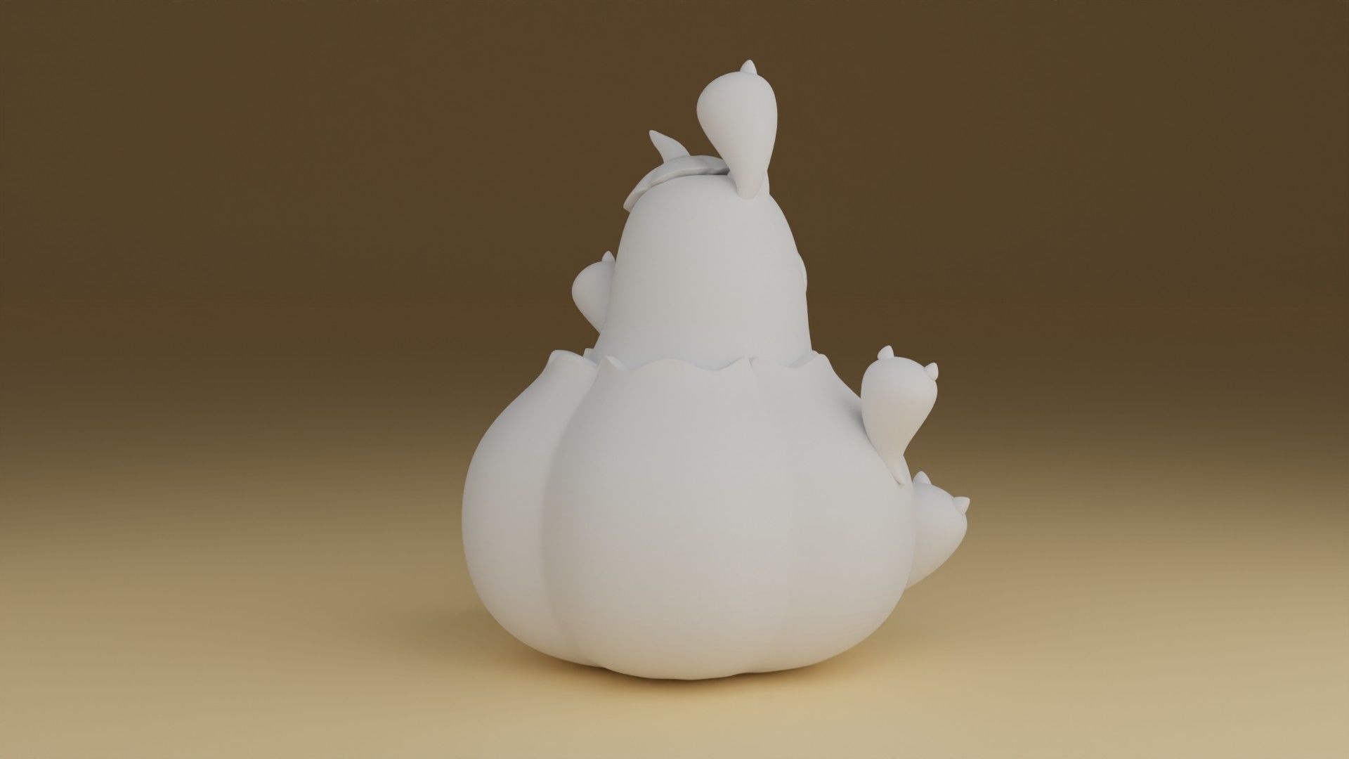 halloween pumpkin cat 3D print model_3