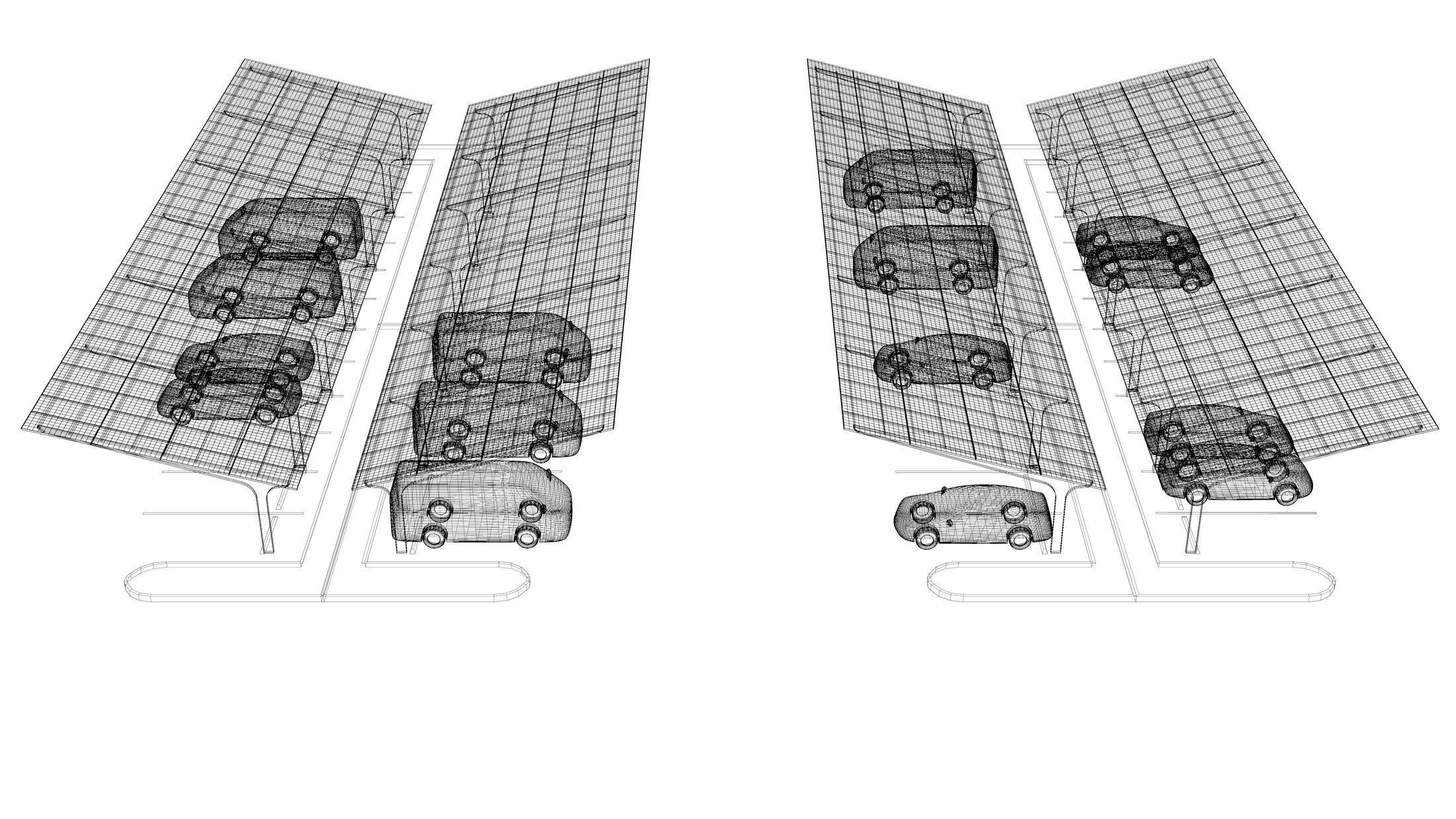 Solar carport 23U01 3D model_7