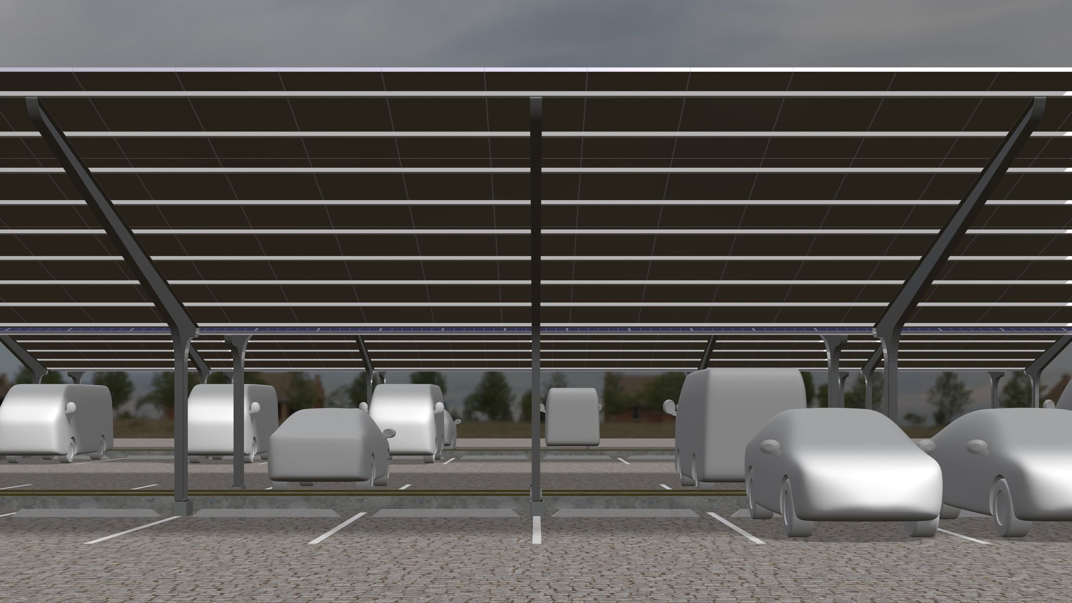 Solar carport 23U01 3D model_2