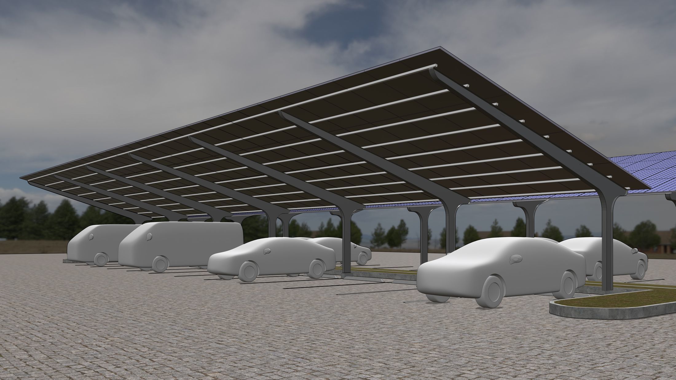 Solar carport 23U01 3D model_5