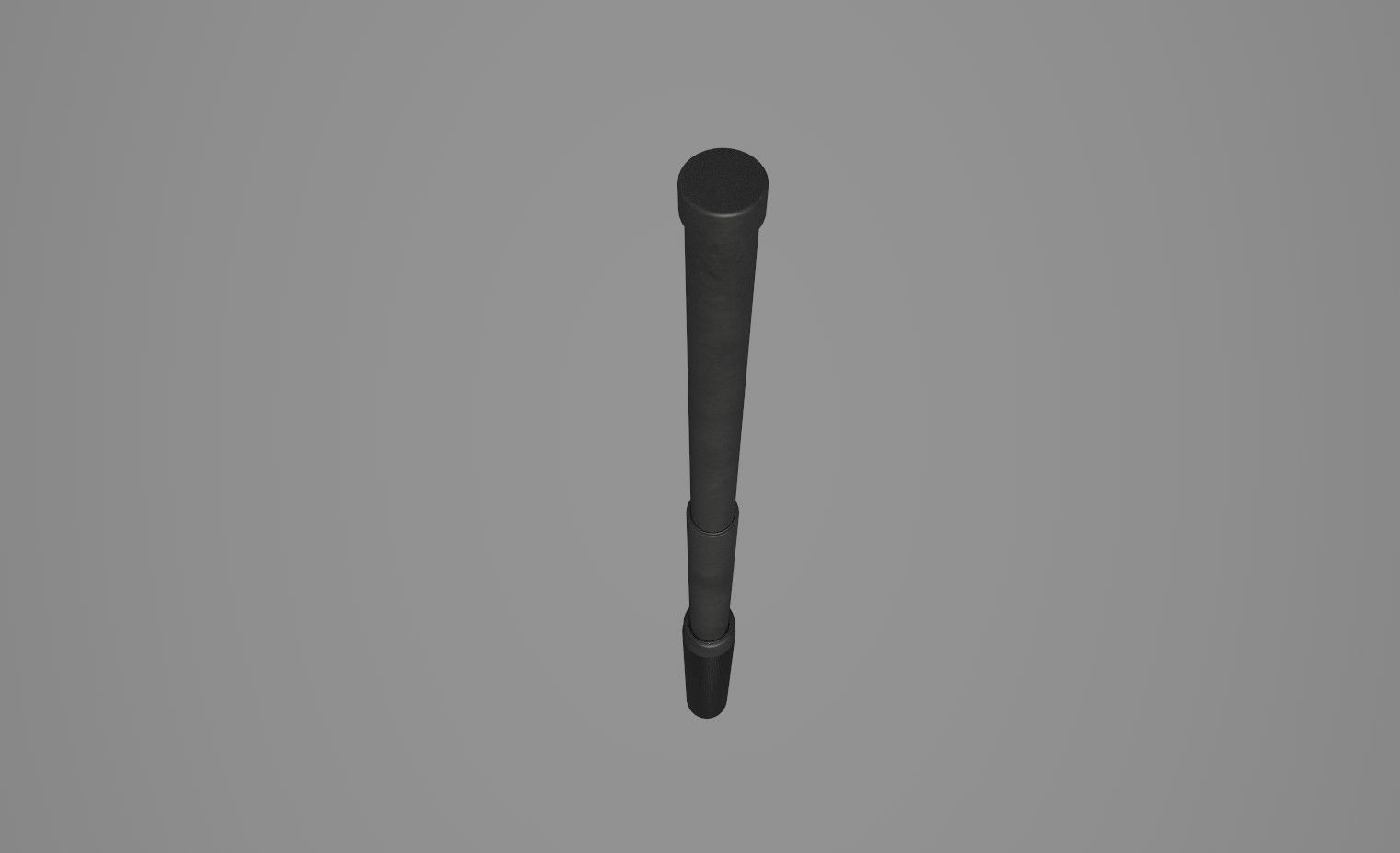 Telescopic baton Low-poly 3D model_3