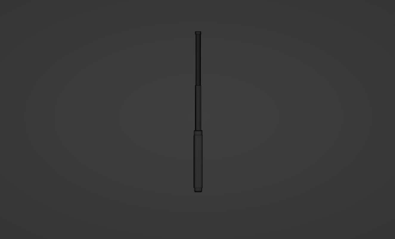 Telescopic baton Low-poly 3D model_11