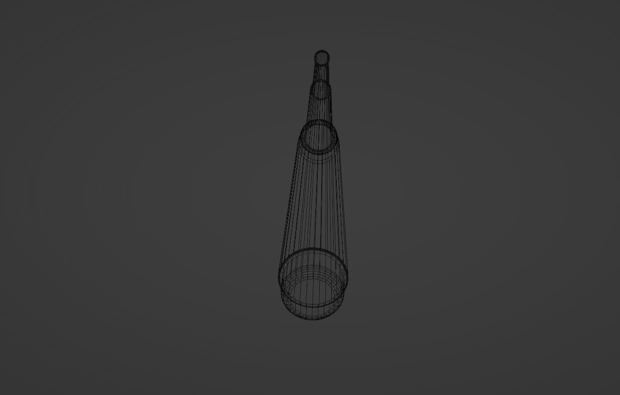 Telescopic baton Low-poly 3D model_14