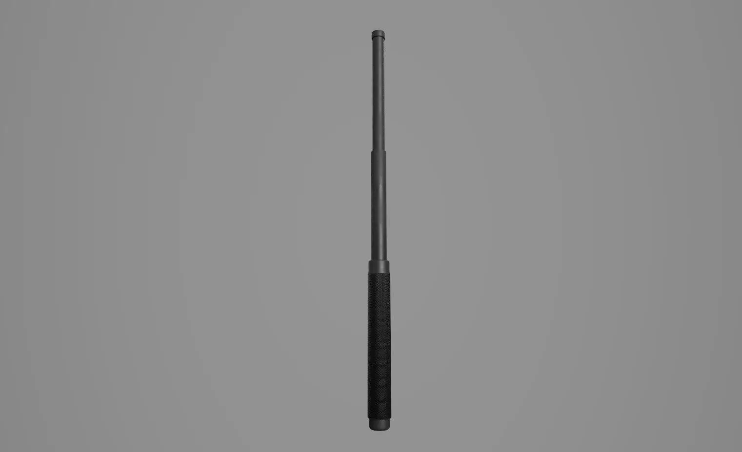 Telescopic baton Low-poly 3D model_0