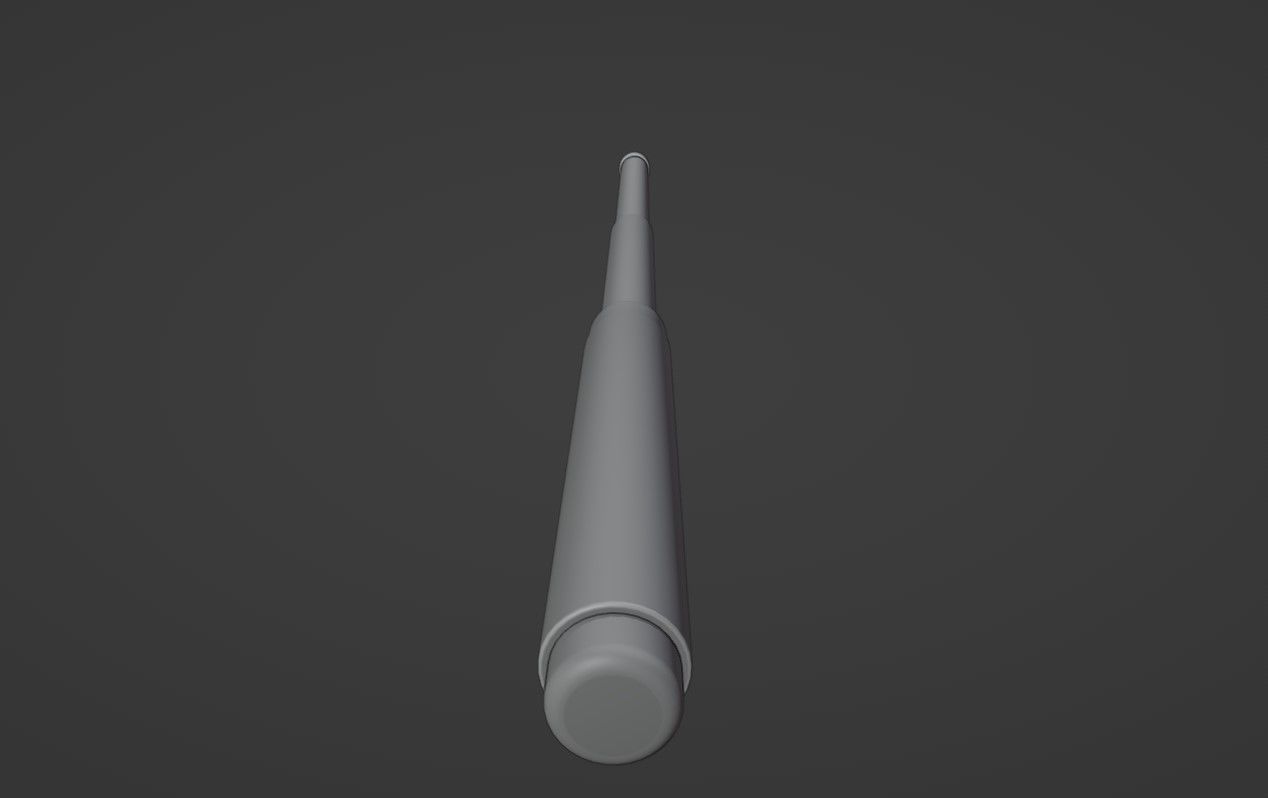 Telescopic baton Low-poly 3D model_10