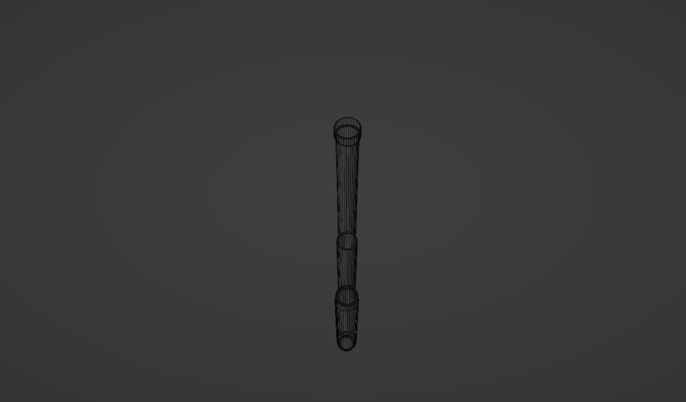 Telescopic baton Low-poly 3D model_13