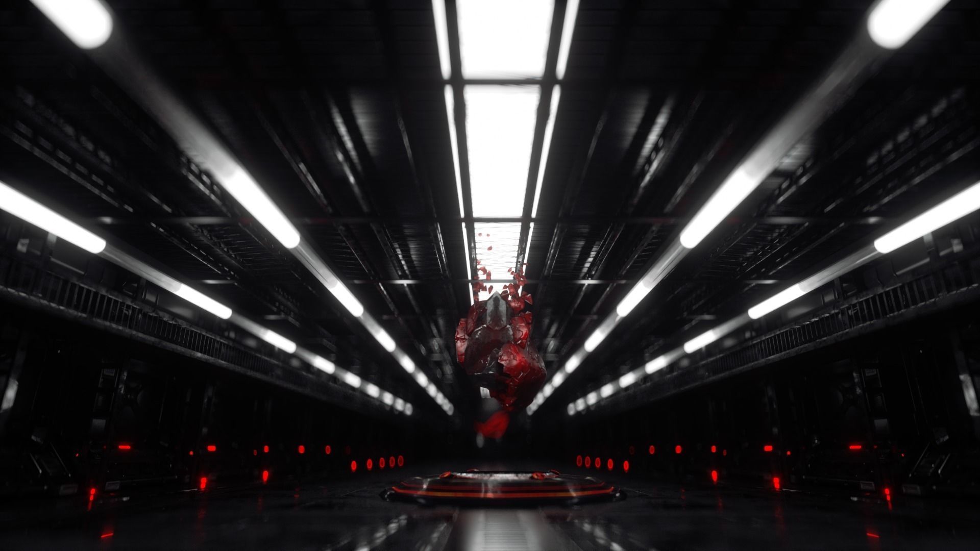 Future crystal dissipation scene 3D model 3D model_4