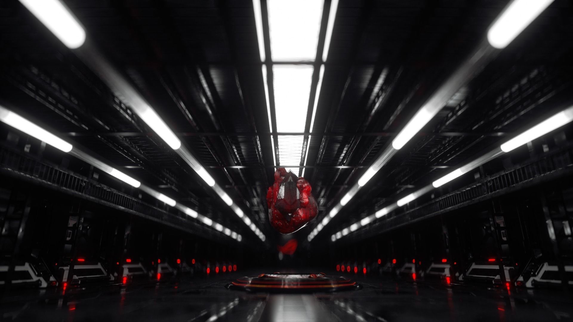 Future crystal dissipation scene 3D model 3D model_5