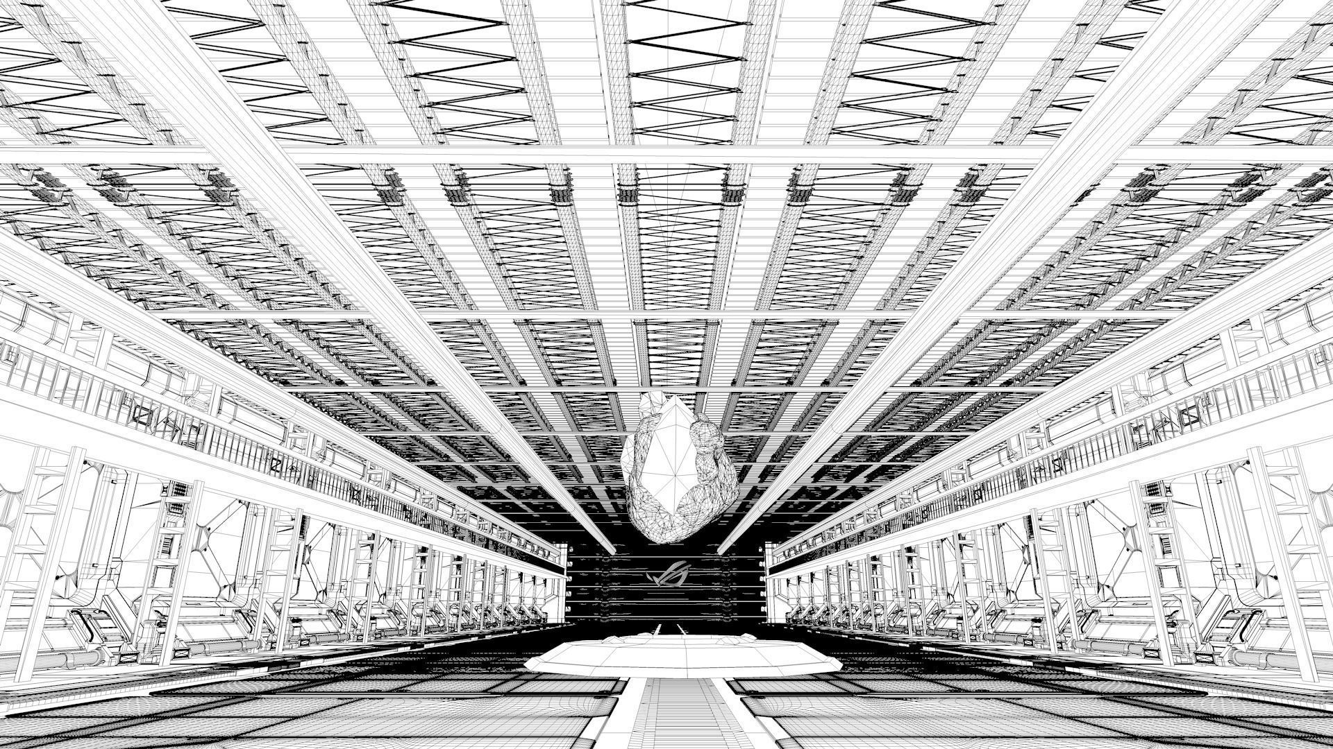 Future crystal dissipation scene 3D model 3D model_6