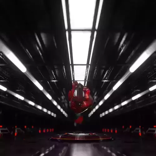 Future crystal dissipation scene 3D model 3D model Future crystal dissipation scene 3D model 3D model