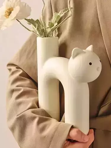 CUTE CAT VASE 3D model