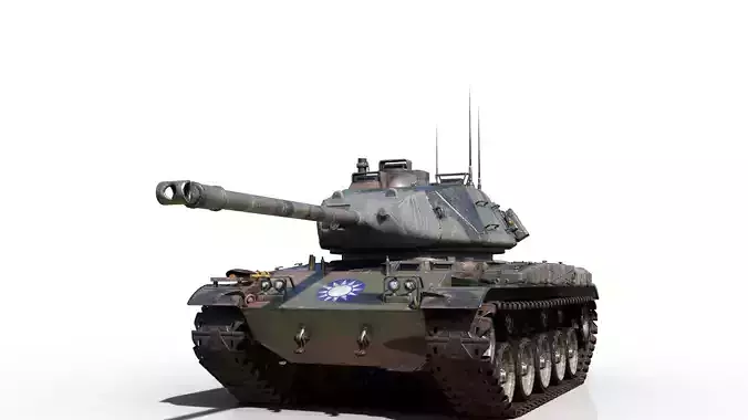 2 coatings of Taiwan M41 Walker Bulldog light tank ROC Army