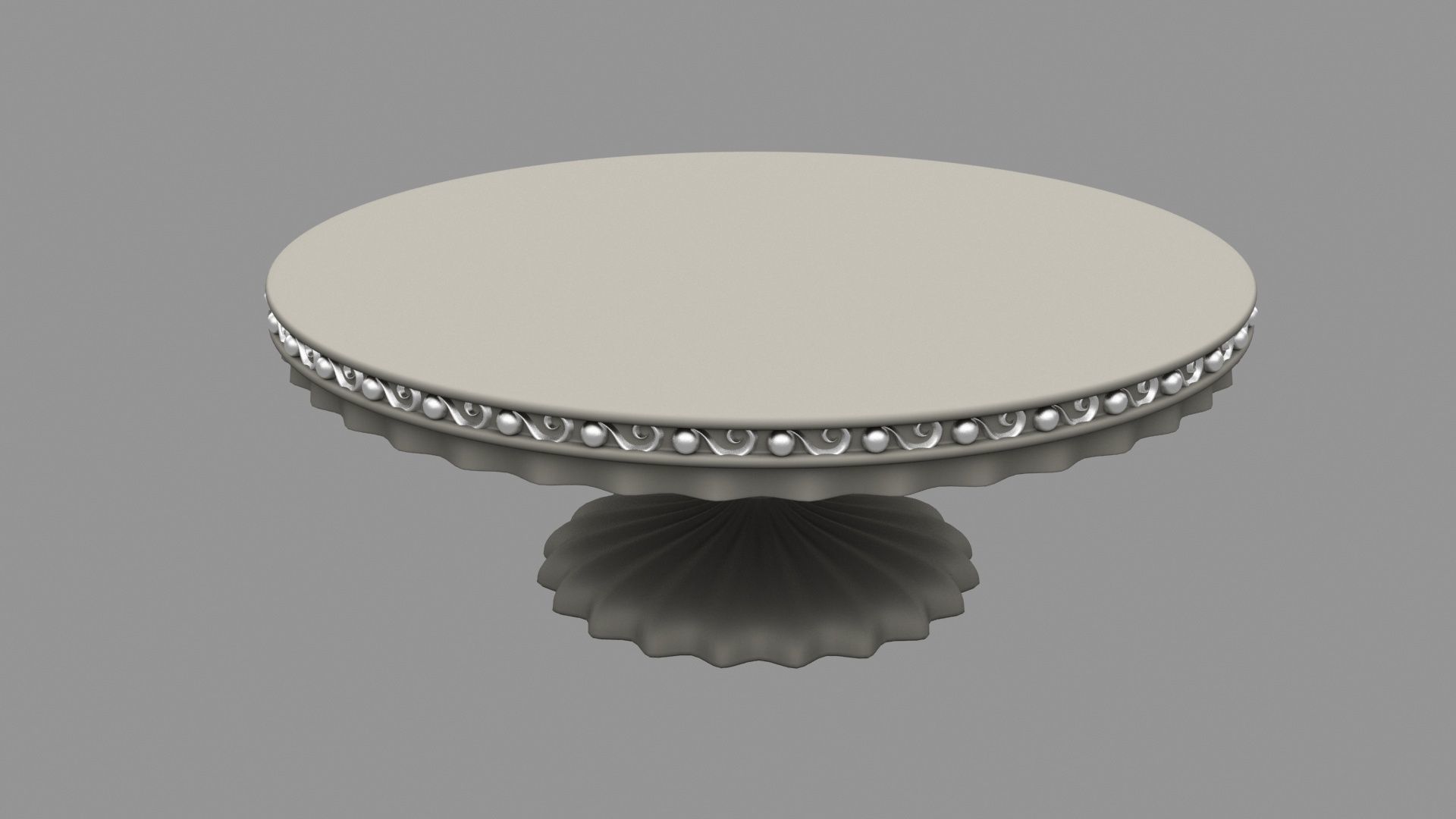 European style  dining table  table  wooden table 3D model_3