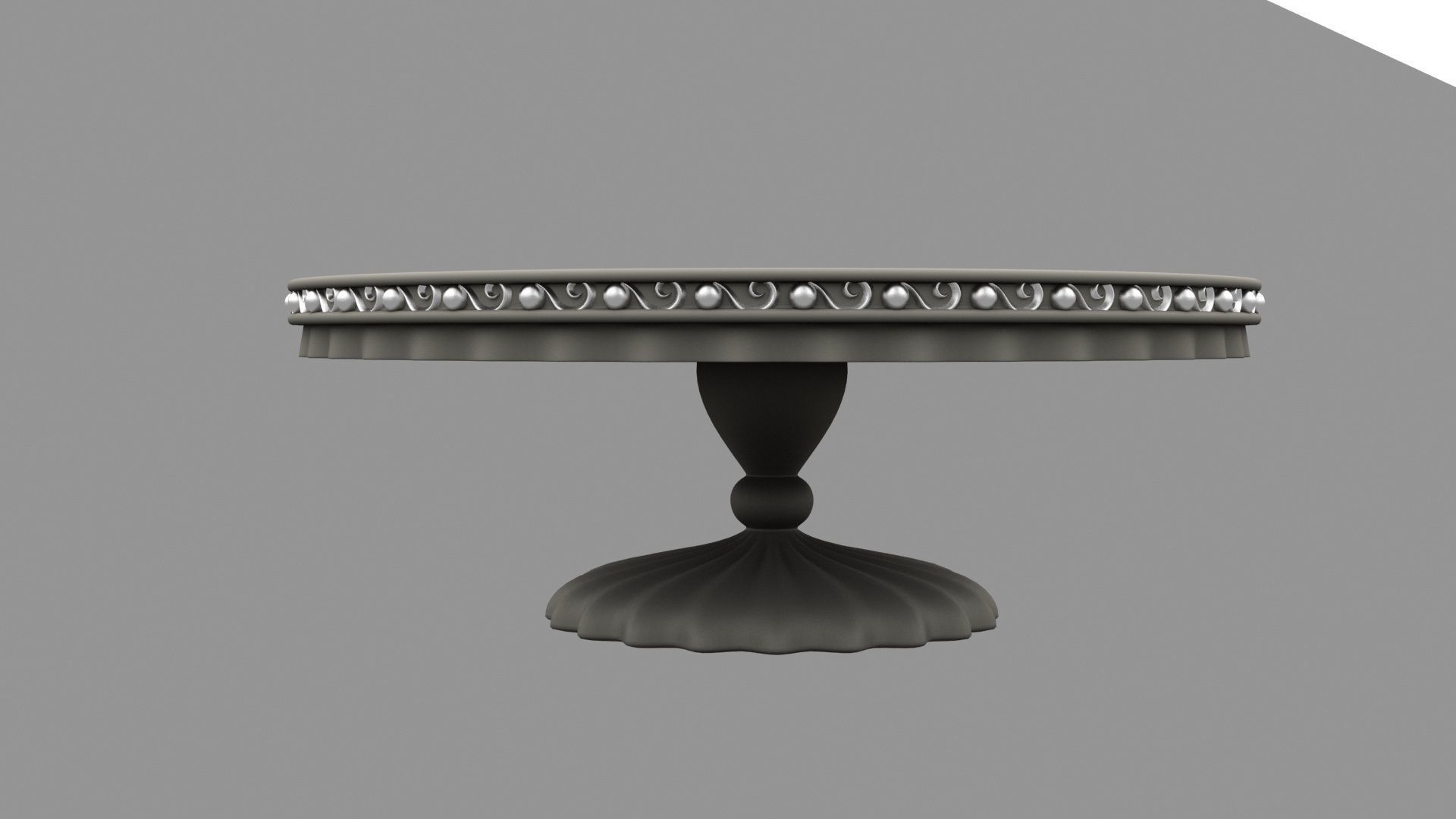 European style  dining table  table  wooden table 3D model_4