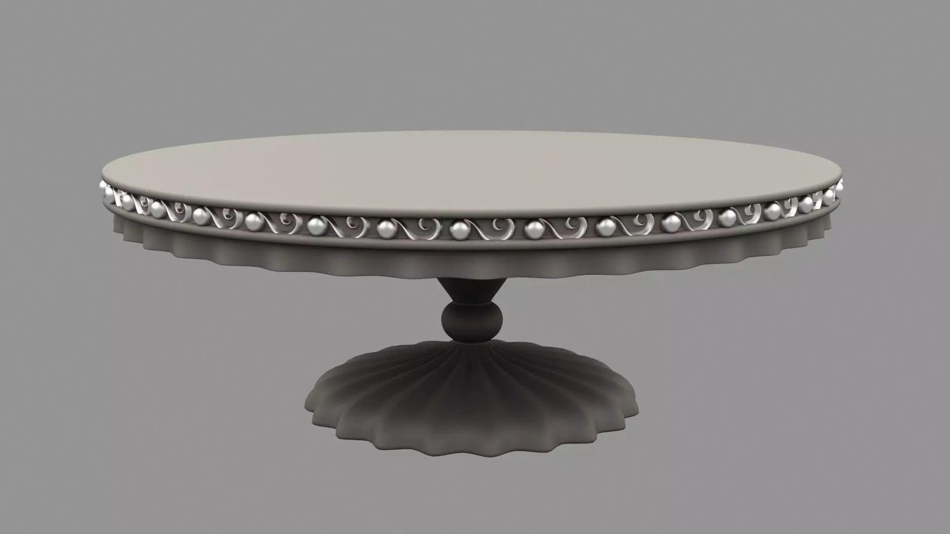 European style  dining table  table  wooden table 3D model_0