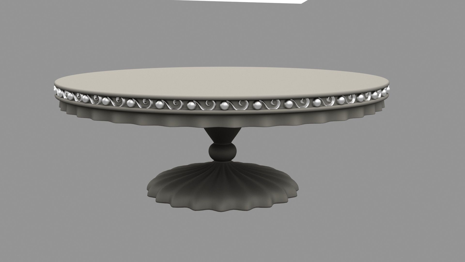 European style  dining table  table  wooden table 3D model_2