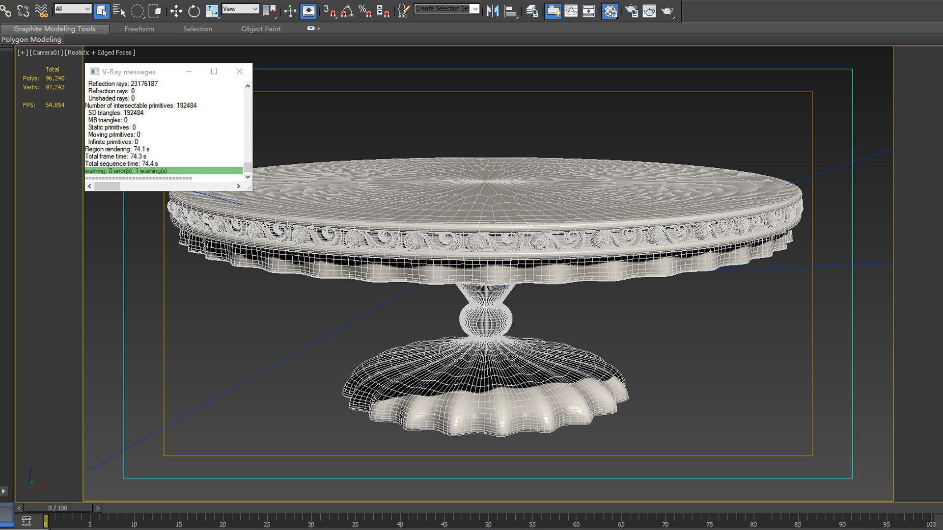 European style  dining table  table  wooden table 3D model_5