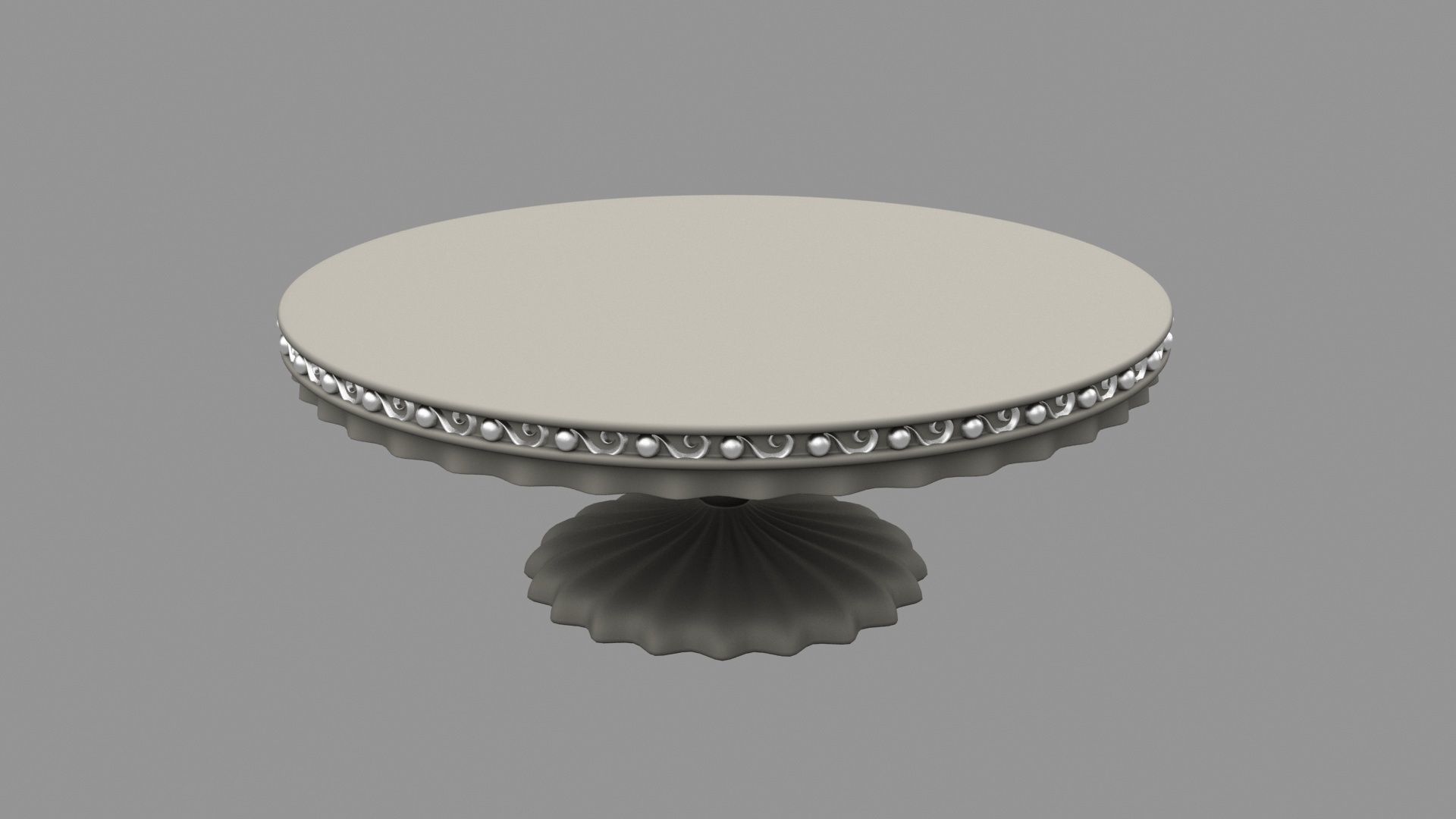 European style  dining table  table  wooden table 3D model_1