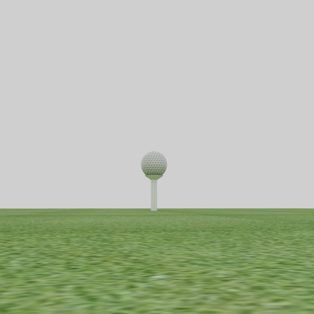 Golf Ball Low-poly 3D model_6