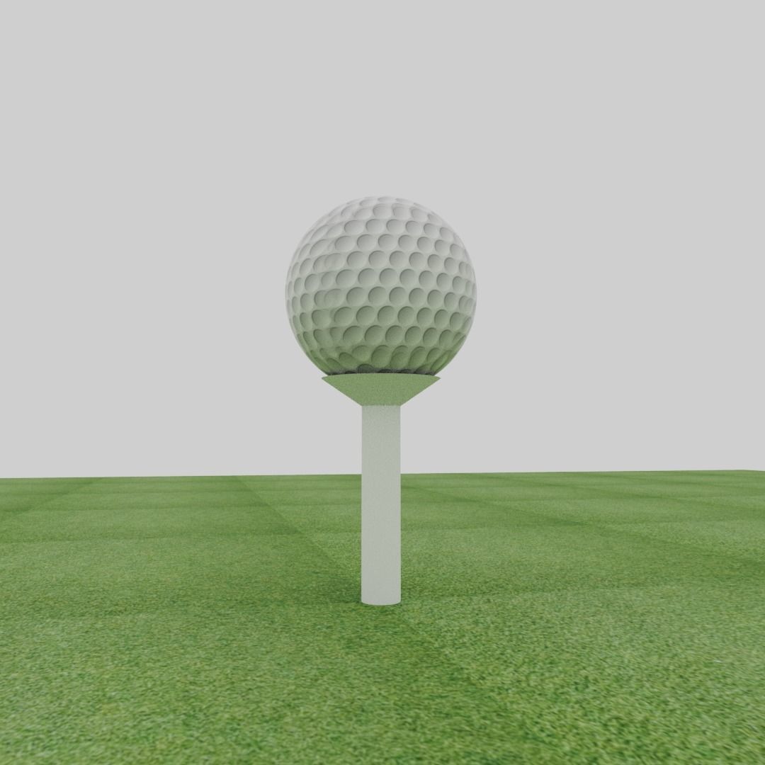 Golf Ball Low-poly 3D model_11